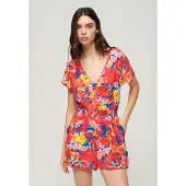 Superdry Beach Playsuit Kort Ermet Kort Kjole