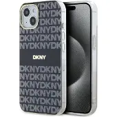 DKNY IML Mono & Stripe MagSafe-etui for iPhone 15 Plus / 14 Plus - Svart