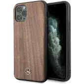 Mercedes Wood Line valnøttveske for iPhone 11 Pro Max - brun
