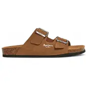 Pepe Jeans for man. PMS80002 Sandals Bio Double Kepler brown (43), Flat, 1 to 3 cm, None, Casual