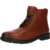 Pepe Jeans for man. PMS50245 Fred Land brown leather ankle boots (45), Flat, Laces, Zip, Casual
