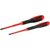 Bahco Insulated Ergo Thin Phillips With Tri-component Handle 2 Pack Skrutrekkersett