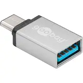 Goobay USB-C til USB-A hunnadapter - Sølv