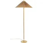 Gubi gulvlampe 9602, messing/rotting, skjerm i bambus