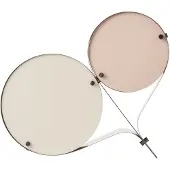 Gubi bordlampe Coppia, elfenbein/rosé, stål, høyde 42 cm