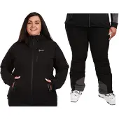 KILPI Valera, Skijakke, Plus size, Dame, Black