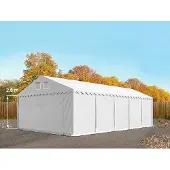 TOOLPORT 6x10 m lagertelt, PVC-presenning, hvit, med bunnramme, uten statikk
