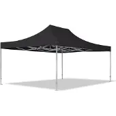 TOOLPORT 4x6 m aluminium, pop up partytelt, uten sidepaneler, svart