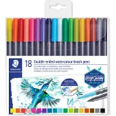 Staedtler Double-ended watercol. brush 18pcs
