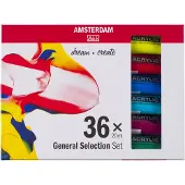 Amsterdam Standard Series akrylmaling utvalgspakke | 36 x
