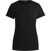HUGO for woman. 50417212 Plain T-shirt black (XS), Casual, Cotton, Short sleeve