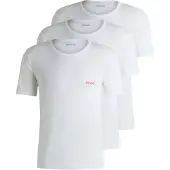 HUGO for man. 50493972 Pack 3 white cotton vests (M), Casual, Homewear, Short sleeve