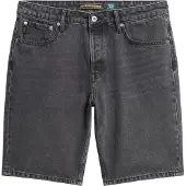 Superdry for man. M7110394A Straight denim shorts black (36), Casual, Cotton