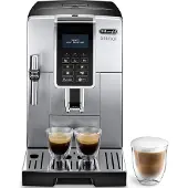 De'Longhi De’Longhi Dinamica Ecam 350.35.SB, Espressomaskin, Kaffe bønner, Malt kaffe, Innebygd kaffekvern, 1450 W, Svart, Sølv
