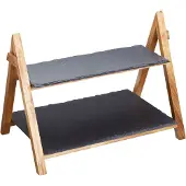 Artesà Slate Og Tre 2 Nivå Serveringsstativ
