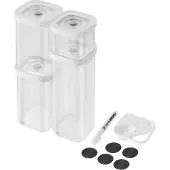 Zwilling Fresh & Save CUBE oppbevaringssett, S / 6 stk., transparent/hvit