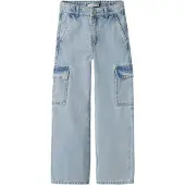 Name It Kids Jeans - Cargo - Noos - NkfRose - Light Blue Bleached Den - - 11 år (146) - Jeans