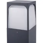 Forlight sokkellampe Veta, høyde 50 cm, svart, aluminium