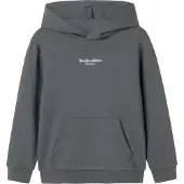Name it Hettegenser - Noos - NkmBrody - Lava Smoke m. Trykk - - 6 år (116) - Hettegenser