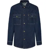 Pepe Jeans for man. PM308585CU4 Relaxed Overshirt (S), Casual, Cotton, Long sleeve, Sustainable, Navy