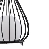 LINDBY LED-solcellelampe Kelda, svart, metall, 38 cm, dimbar.