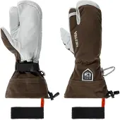 Hestra Army Leather Heli Ski, 3-finger Skihansker, Espresso