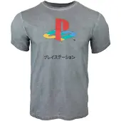 Numskull Officially Licensed PlayStation - PlayStation T-Shirt - Grey - Small