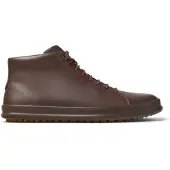 Camper for man. K300236-022 Brown Chassis Leather Sneakers (46), Flat, Laces, Casual