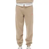 Superdry for woman. W7011098A Jogger trousers with elasticated bottoms and Essential beige logo (XS), Casual, Cotton