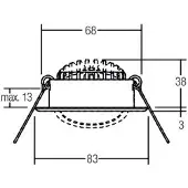 Brumberg LED innfellingsspot BB09, RC dimbar, hvit