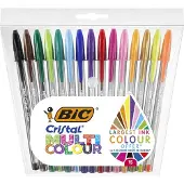 BIC Cristal Multicolour, Tynn spiss, 15 stykker