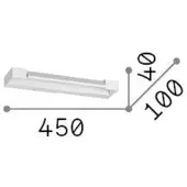 Ideal Lux LED-vegglampe Balance svart, metall bredde 45 cm