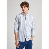 Pepe Jeans for man. PM308509 Pacific blue shirt (S), Casual, Cotton, Long sleeve, Sustainable
