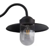 LINDBY utendørs vegglampe Bilma, rustfarget, glass, 29 cm