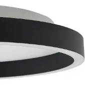 LUCANDE LED-taklampe Rotundo, Ø 40 cm, svart, dimbar