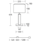 HerzBlut bordlampe Karl G, kantet, tre/granitt, hvit, E27