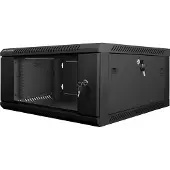 Lanberg - Rack skap - veggmonterbar - svart, RAL 9004 - 4U - 19