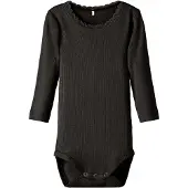 Name it Body I/e - Rib - Noos - NbfKab - Svart - - 2 år (92) - Langermet Body