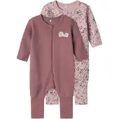 Name it Nattdrakt - Noos - NbfNightsuit - 2-pack - Grape Shake - - 3 år (98) - Nattdrakt