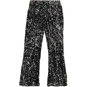 Vero moda BellaFlared Pant Black Silver Sequins (128 / 8 år)
