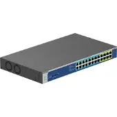 Netgear GS524UP - Switch - ikke-styrt - 8 x 10/100/1000 (PoE+) + 16 x 10/100/1000 (PoE++) - stasjonær, rackmonterbar - PoE++ (480 W) - AC 100 - 230 V