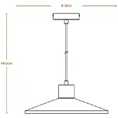 Ledvance Concrete Wood hengelampe, Ø 32 cm, betong, grå