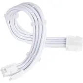 Silverstone SST-PP07E-PCI8W-V2 strømkabelforlenger (PCIe 8-pin 6+2, hvit, 30 cm)