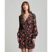 Superdry Printed V Tea Langarmet Kort Kjole
