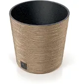 Prosperplast blomsterpotte med innleggsdel lys brun Furu Round 30 cm