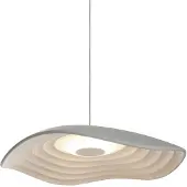 Bover LED-hengelampe Valentina S24, grå/hvit, Ø 24 cm