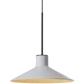 Bover LED-hengelampe Platet, svart/grå, Ø 20 cm