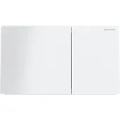 Geberit Sigma70 betjeningsplade til dobbeltskyl, square: Hvid, B=25cm