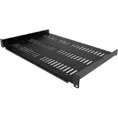 StarTech.com Startech 1U Vented Server Rack Cabinet Shelf, 12in Deep Fixed Cantilever Tray, Rackmount Shelf for 19 AV/Data/Network Equipment Enclosure w/ Cage Nuts & Screws, 55lbs Weight Capacity - 1U Network Rac