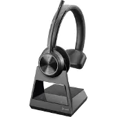 Polycom Poly Savi 7310 - Savi 7300 series - hodesett - on-ear - DECT - trådløs - USB-A via DECT adapter - svart - UC-sertifisert